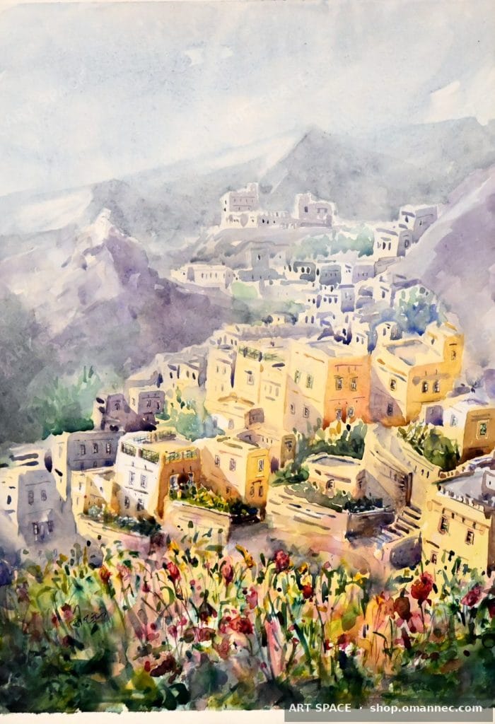 ربيع الورد — لوحة للفنانة شيخة الريامية